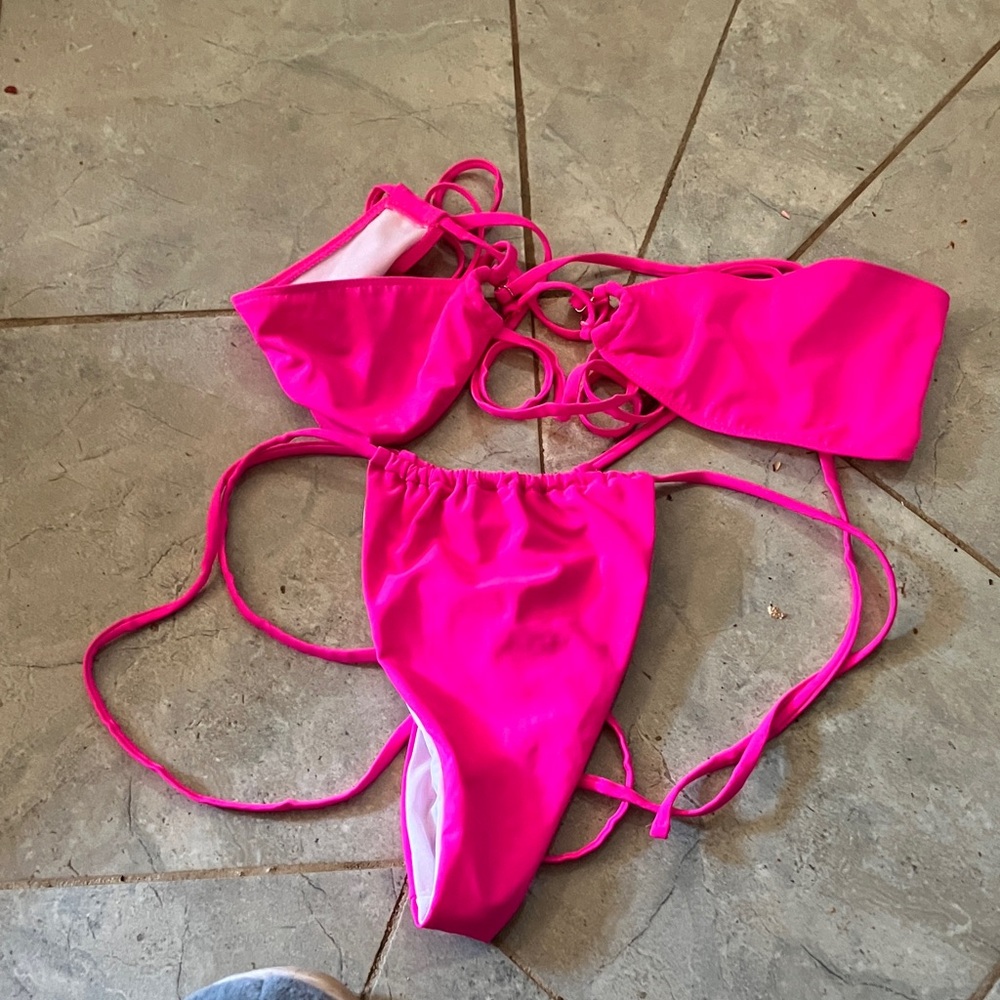 NOBULL Hot Pink Bikini Set